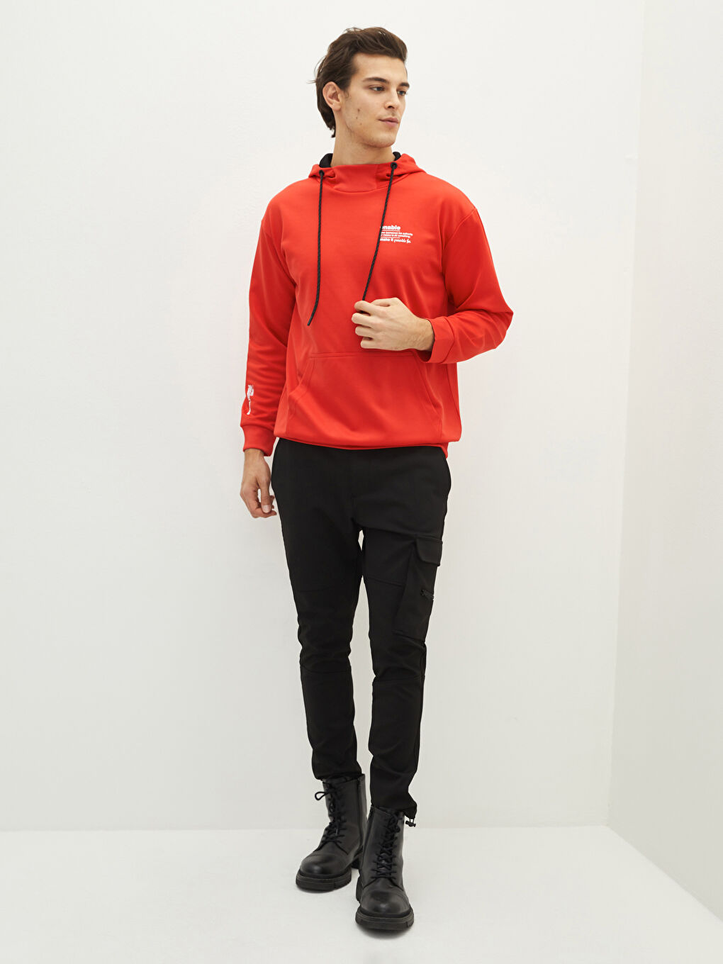 Long Sleeve Printed Men's Hoodie-2