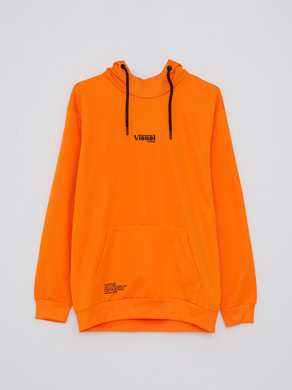 LCW Casual Turuncu Uzun Kollu Baskılı Erkek Hoodie - 6