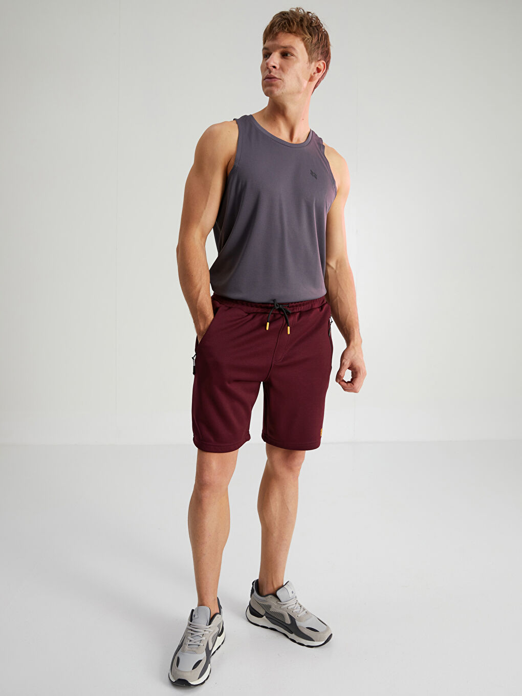 XSIDE ACTIVE Bordo Slim Fit Erkek Spor Şort - 3