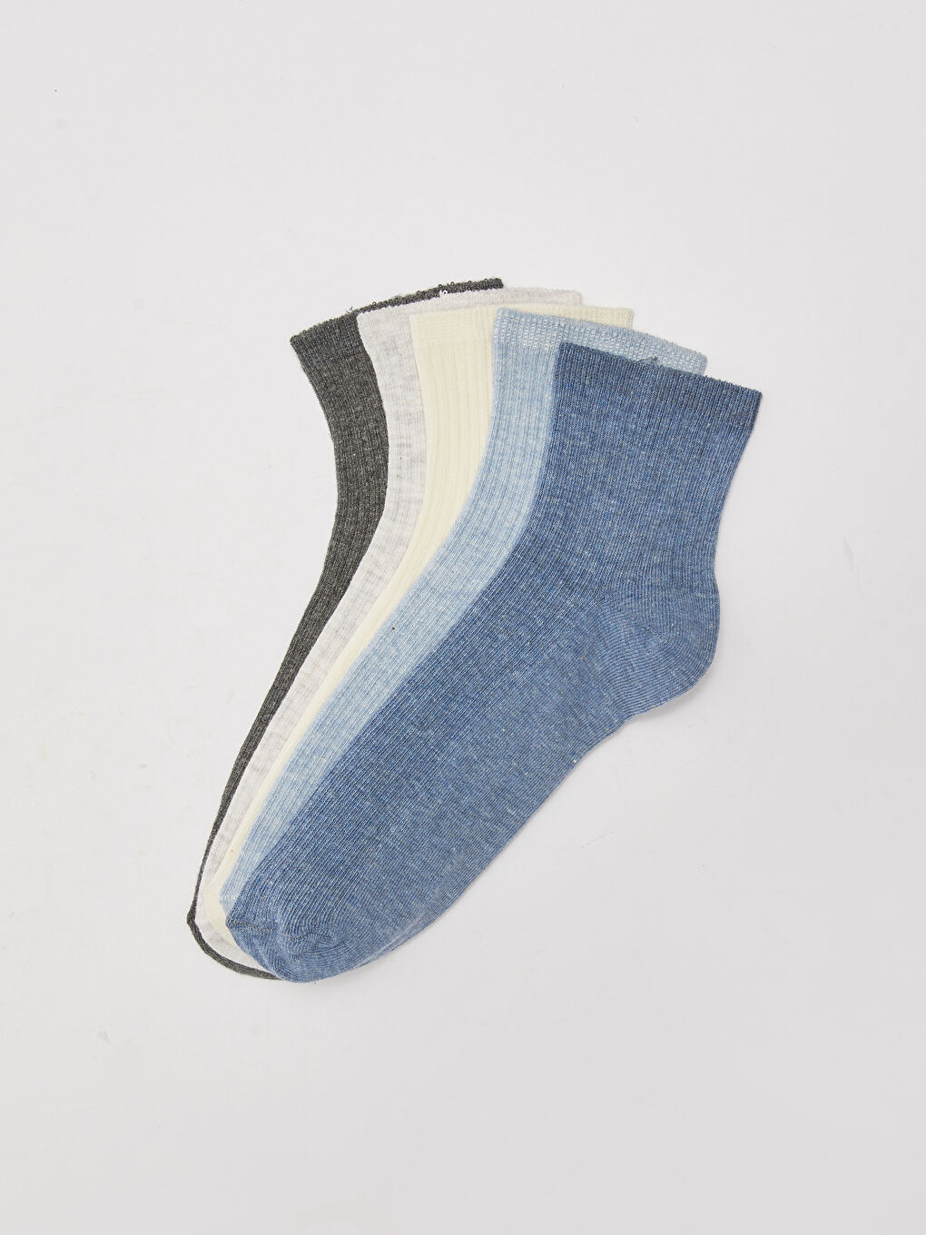 Women's Plain Ankle Socks 5 Pack