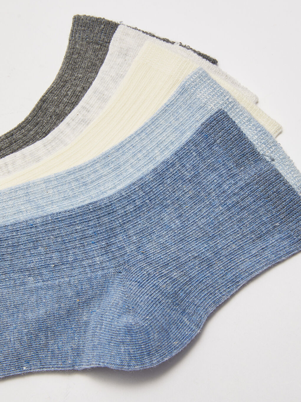 Women's Plain Ankle Socks 5 Pack-2