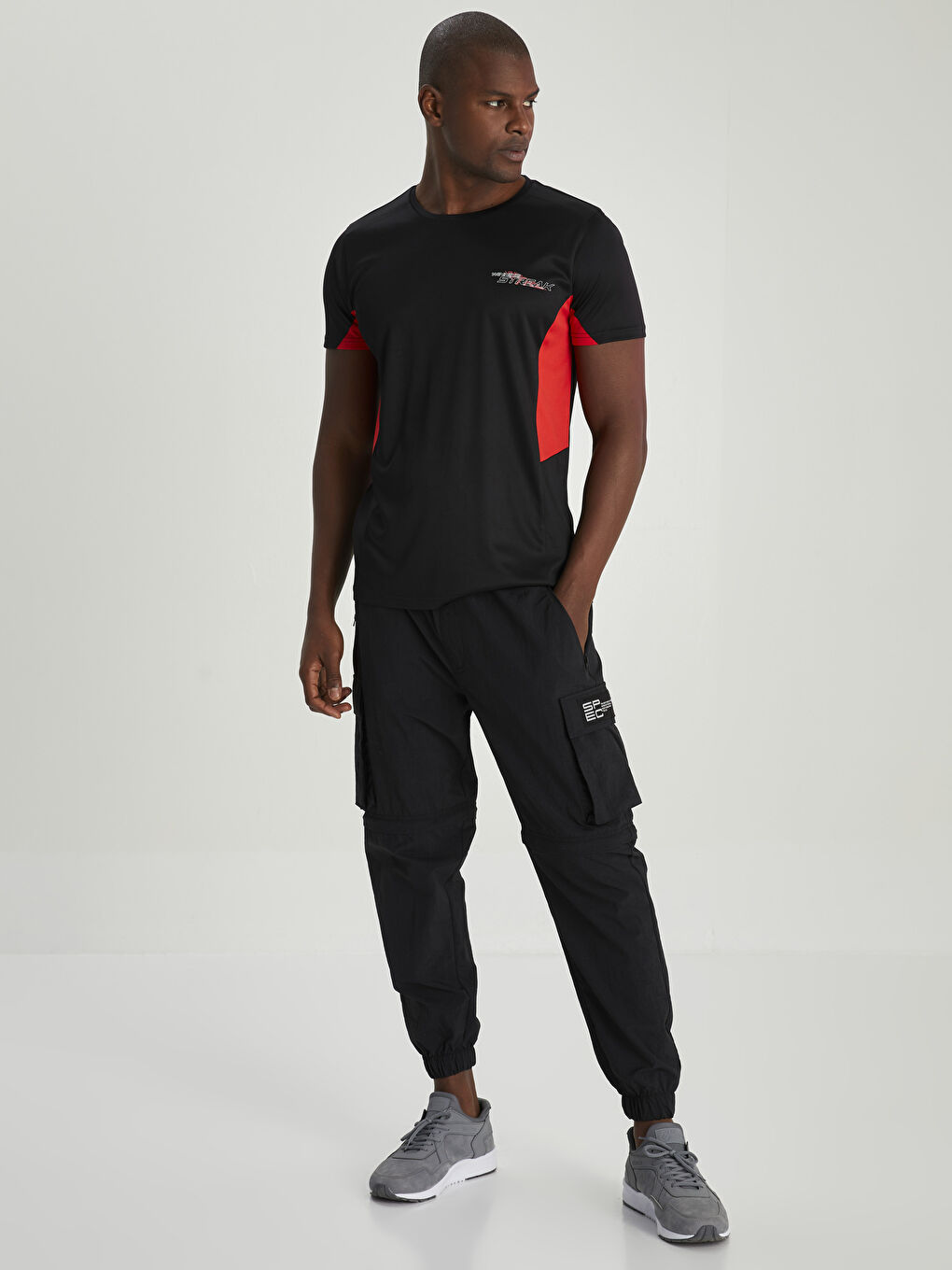 Siyah Slim Fit Erkek Spor Jogger Eşofman Altı-1