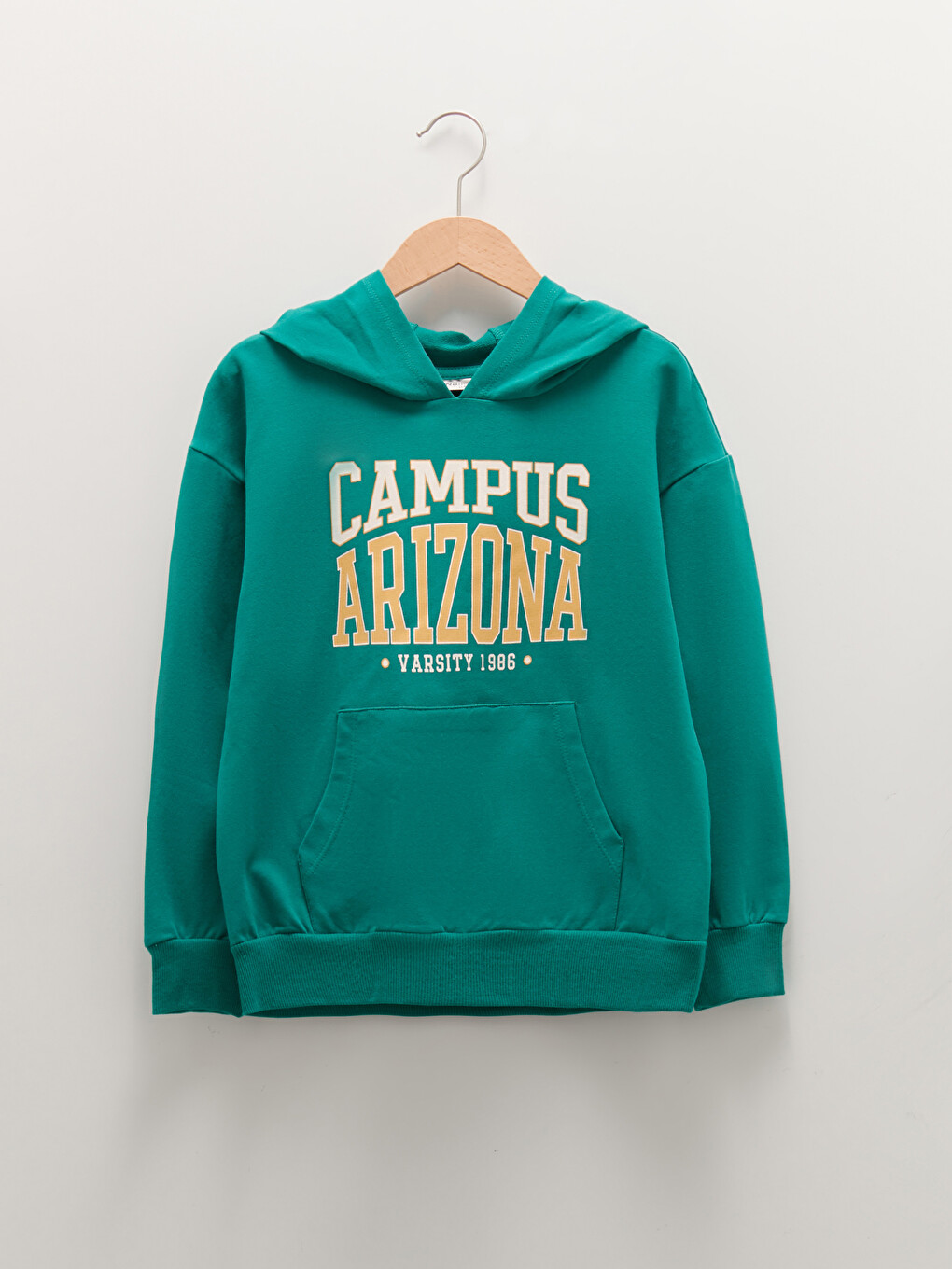 Hooded Printed Long Sleeve Girls' Sweatshirt