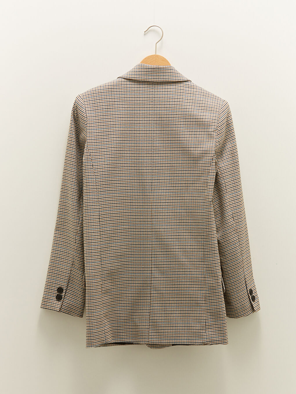 Siyah Ekose Kadın Blazer Ceket-9