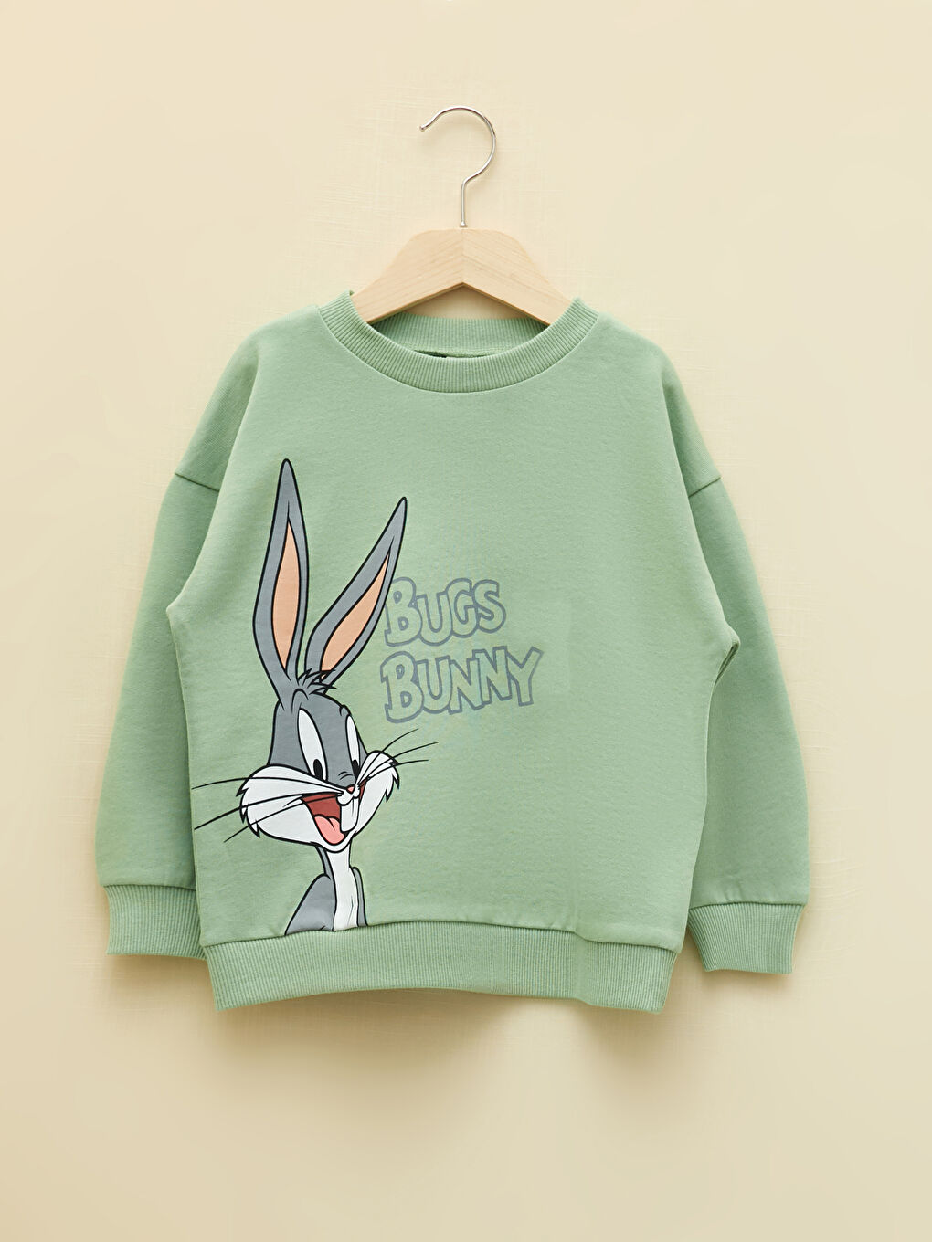 Crew Neck Long Sleeve Bugs Bunny Printed Baby Boy Sweatshirt-2