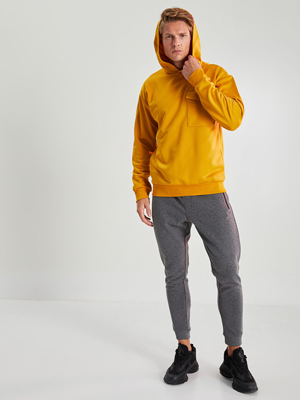 Hooded Long Sleeve Men's Sports Hoodie-2