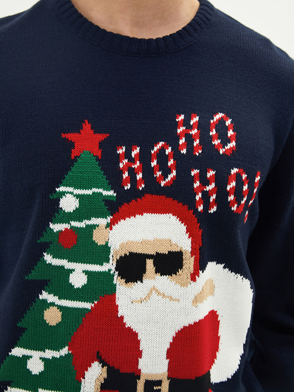 XSIDE Crew Neck Long Sleeve Christmas Themed Men's Knitwear Sweater -W1DS30Z8-PA5