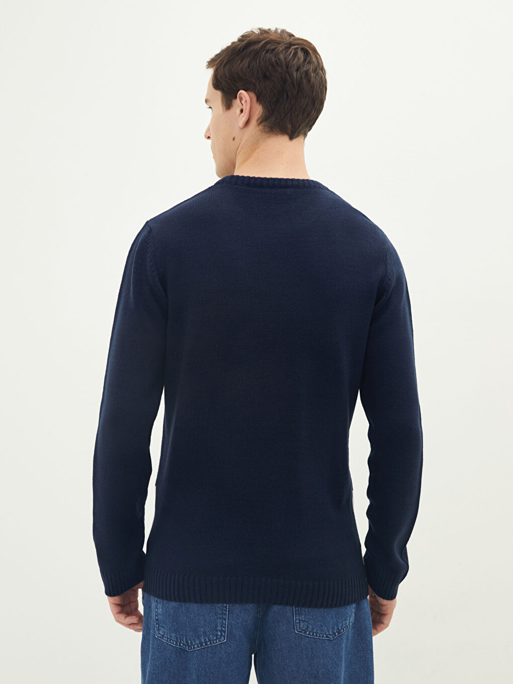 XSIDE Crew Neck Long Sleeve Christmas Themed Men's Knitwear Sweater -W1DS30Z8-PA5