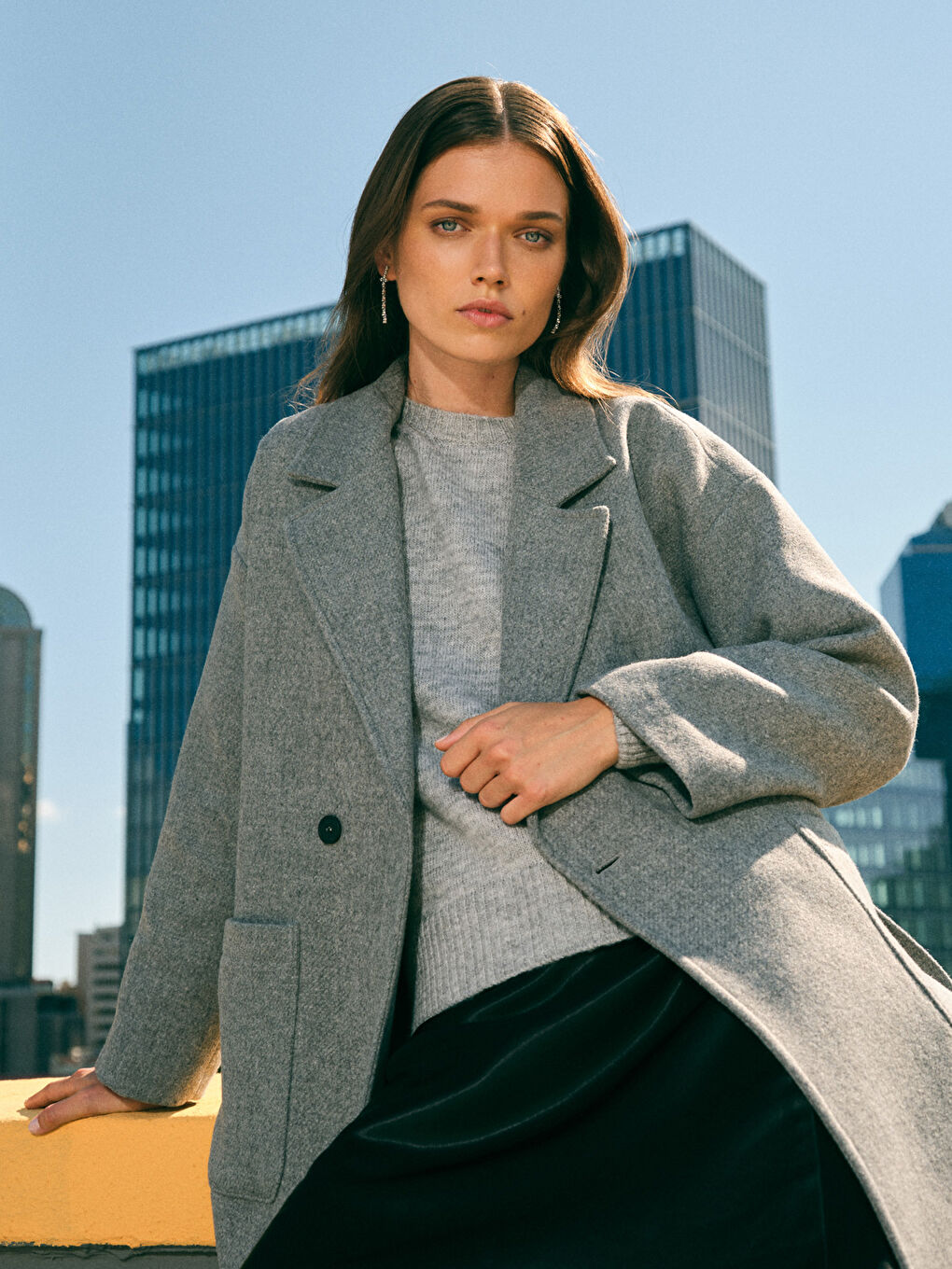 Crew Neck Plain Long Sleeve Women's Knitwear Sweater