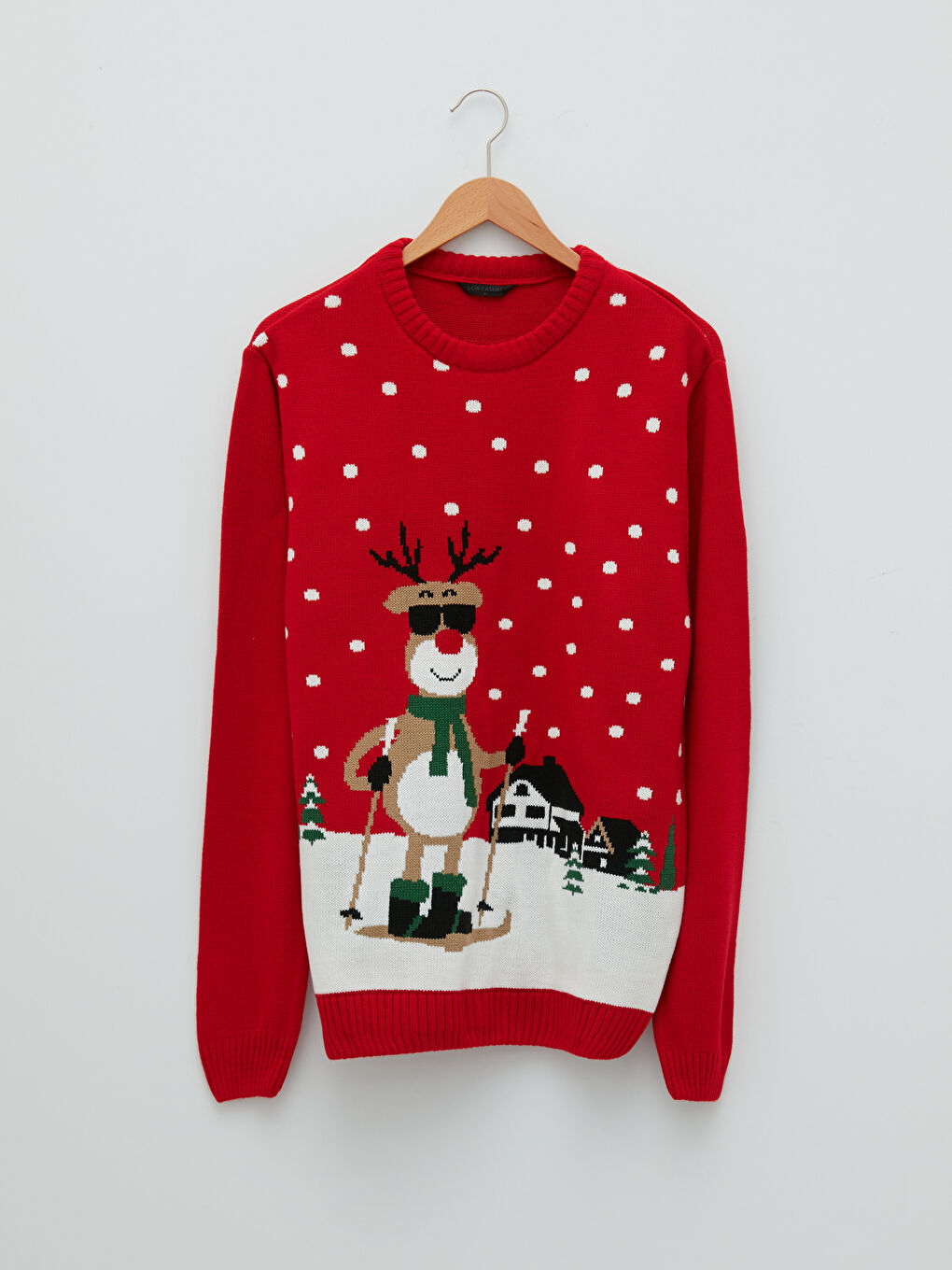 XSIDE Herren Rundhalsausschnitt Weihnachtsmotiv Strickpullover -W1DS32Z8-MQ5