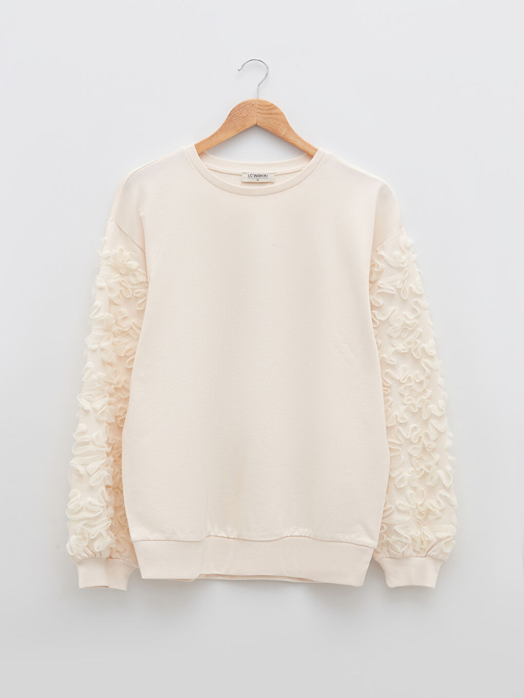 Crew Neck Plain Long Sleeve Women's Sweatshirt-5