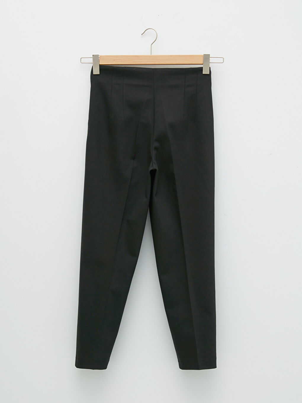 Siyah Yüksek Bel Cep Detaylı Kadın Pantolon-5