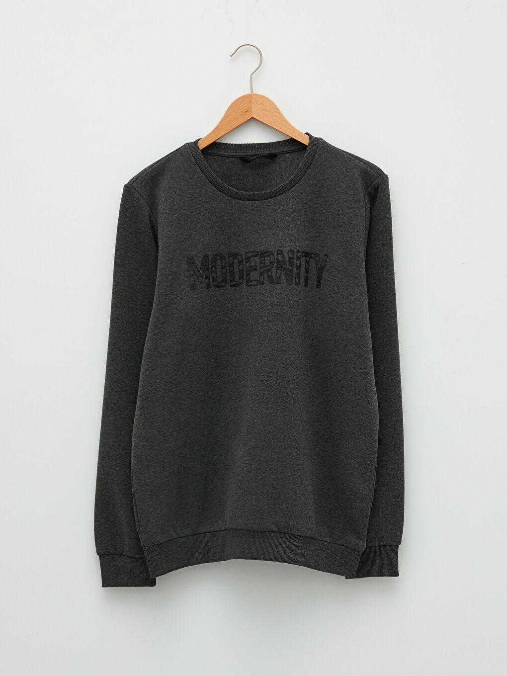 Crew Neck Printed Men's Thick Sweatshirt-5