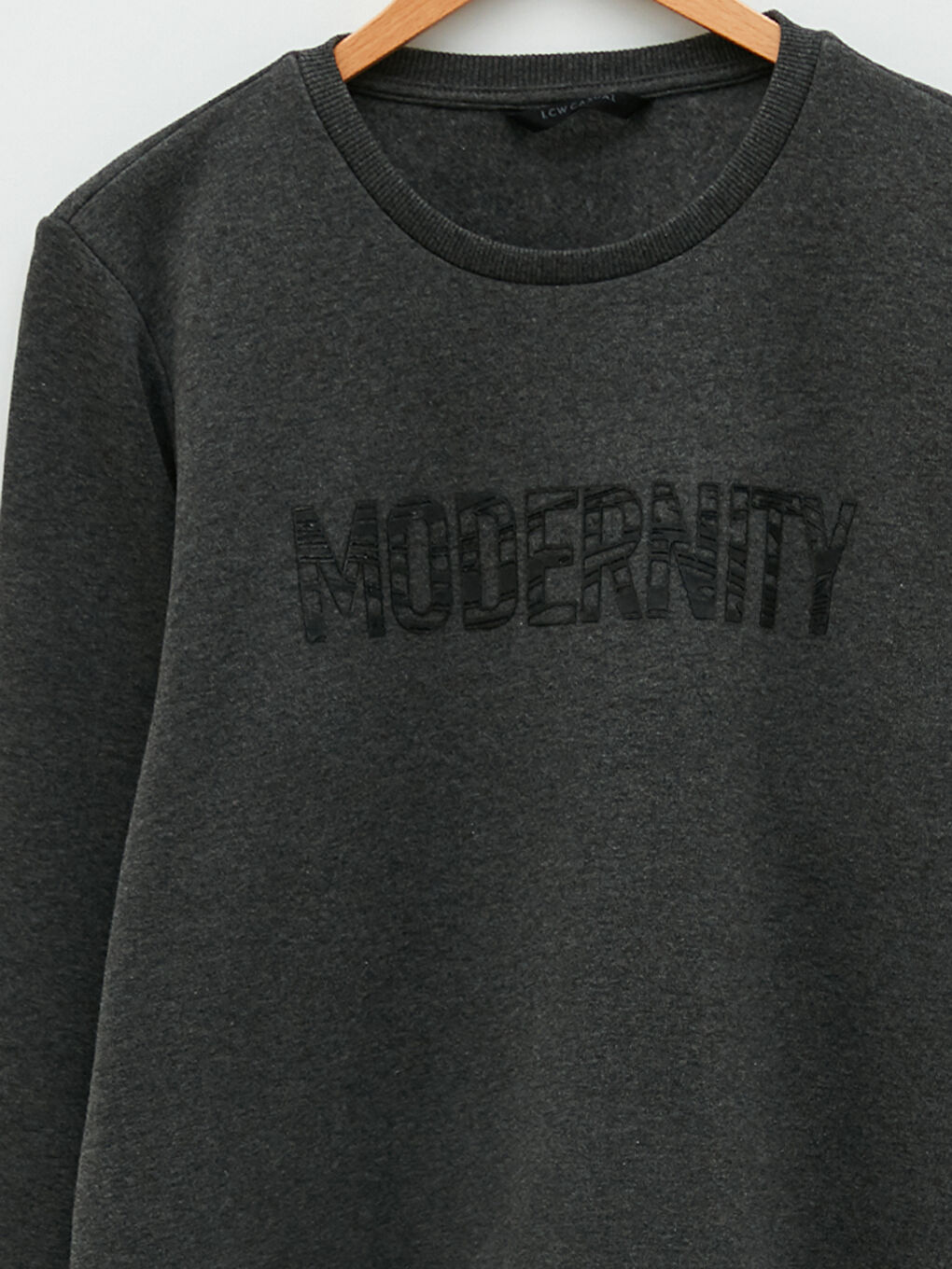 Crew Neck Printed Men's Thick Sweatshirt-7