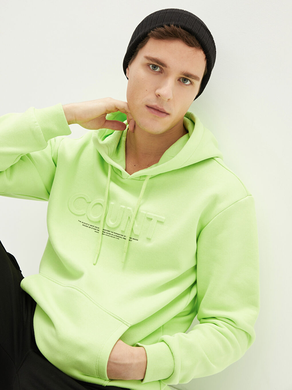 Long Sleeve Printed Men's Thick Hoodie