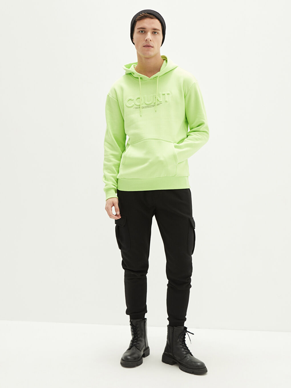 Long Sleeve Printed Men's Thick Hoodie-2