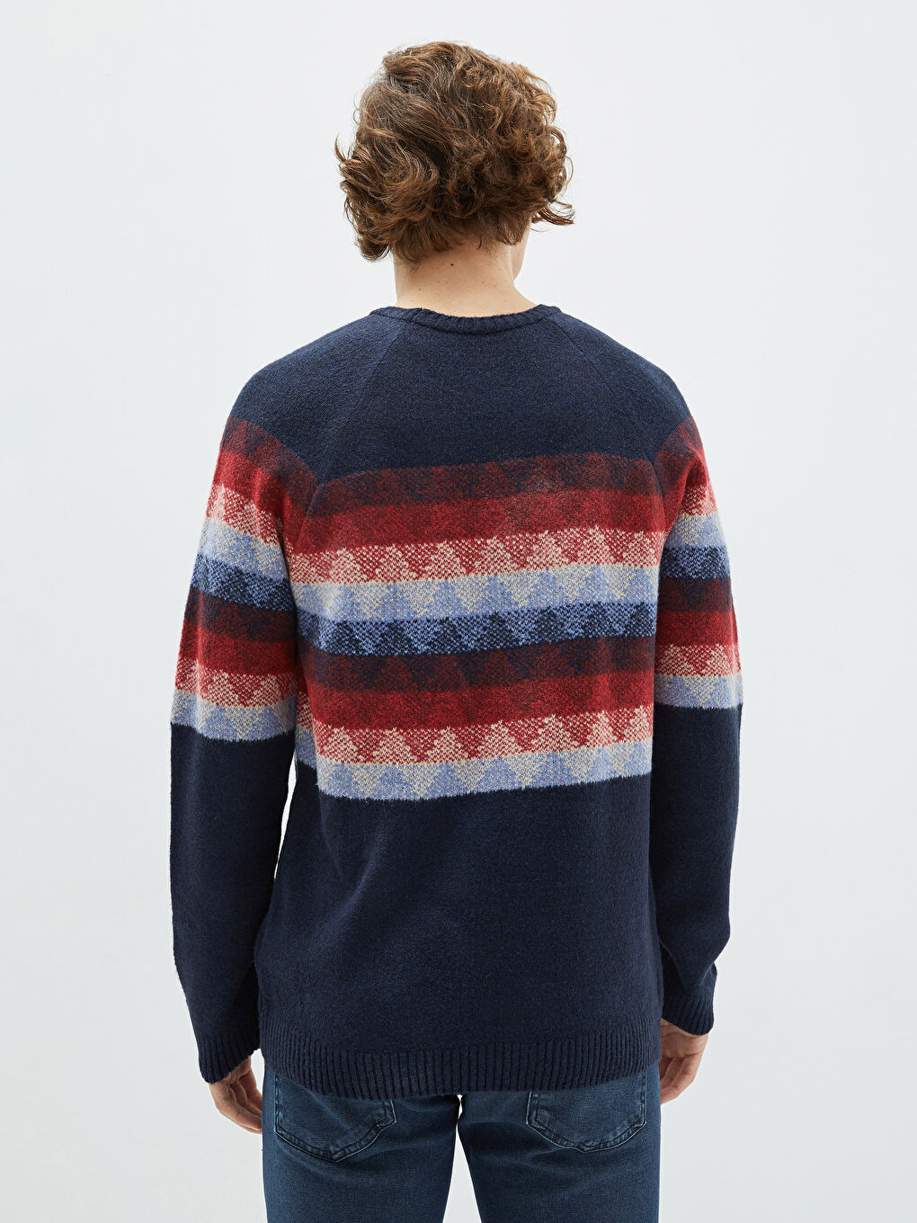 ерлерге арналған өрнекті трикотаж жемпір-4