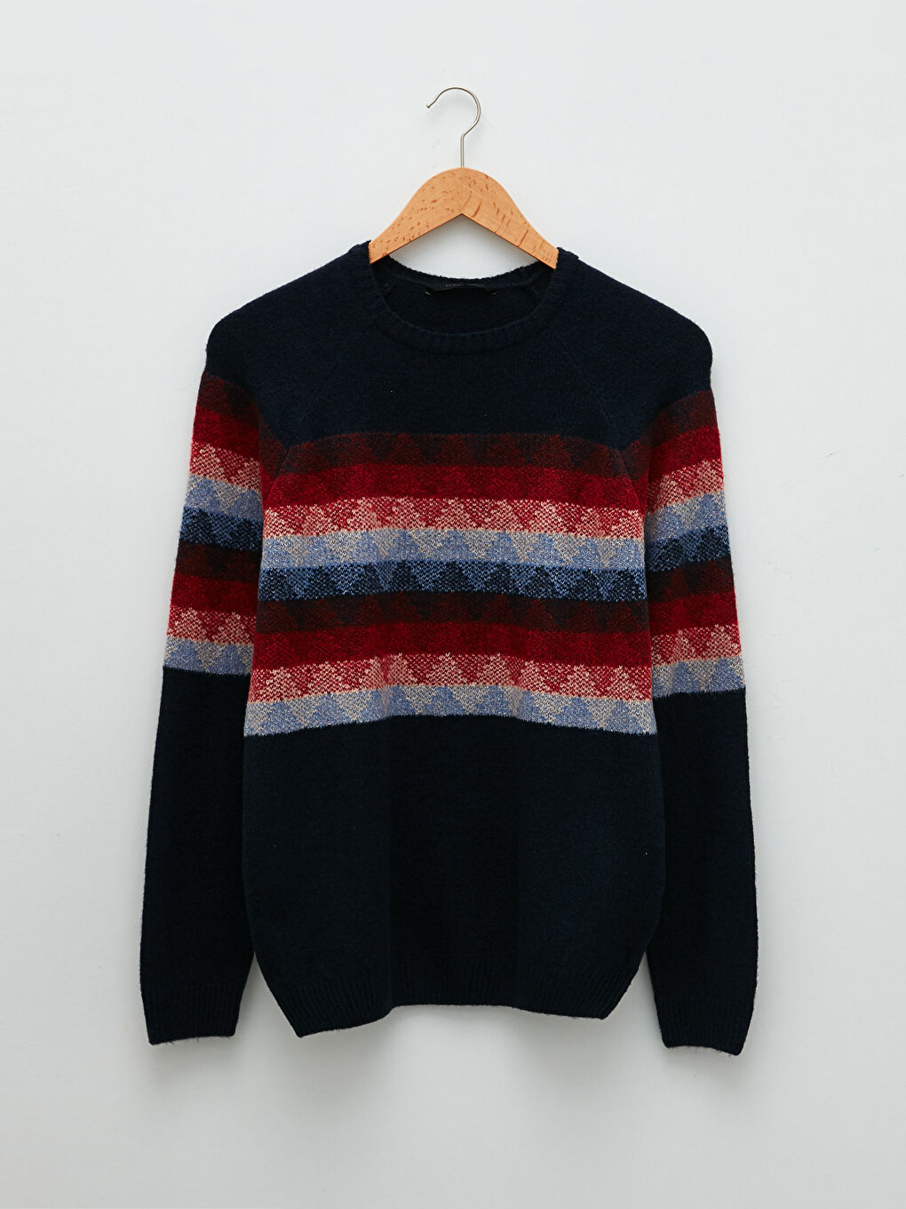 ерлерге арналған өрнекті трикотаж жемпір-5