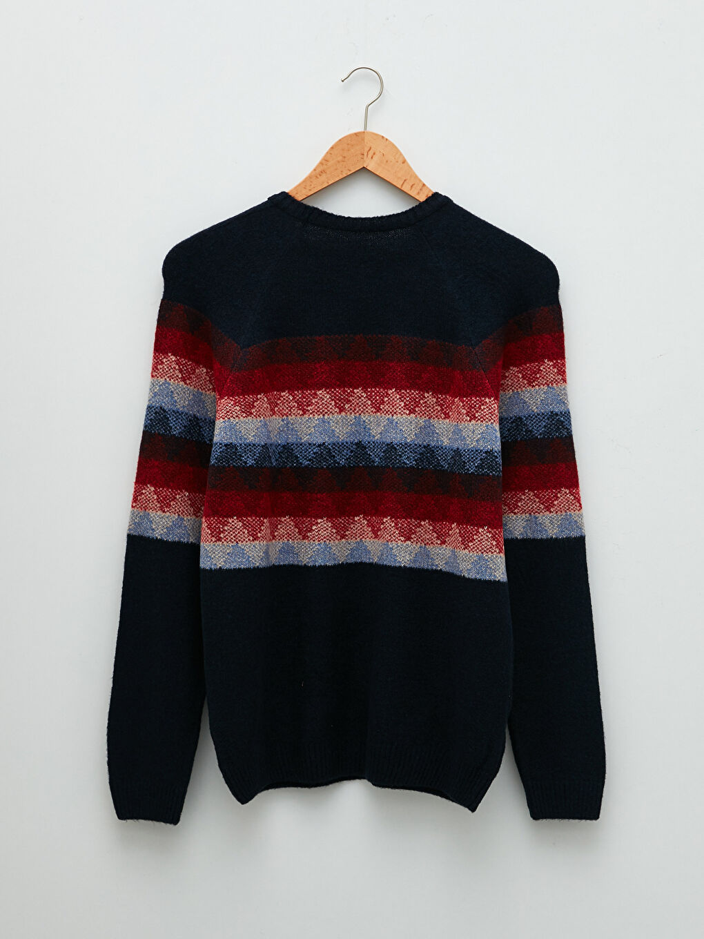 ерлерге арналған өрнекті трикотаж жемпір-6