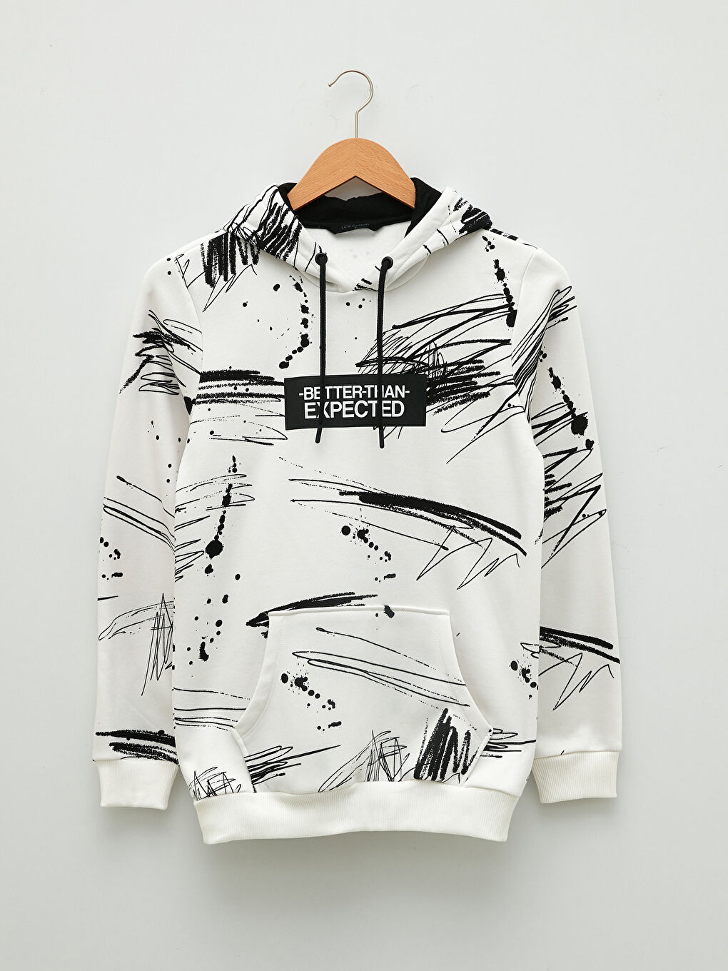 Long Sleeve Printed Men's Thick Hoodie-5