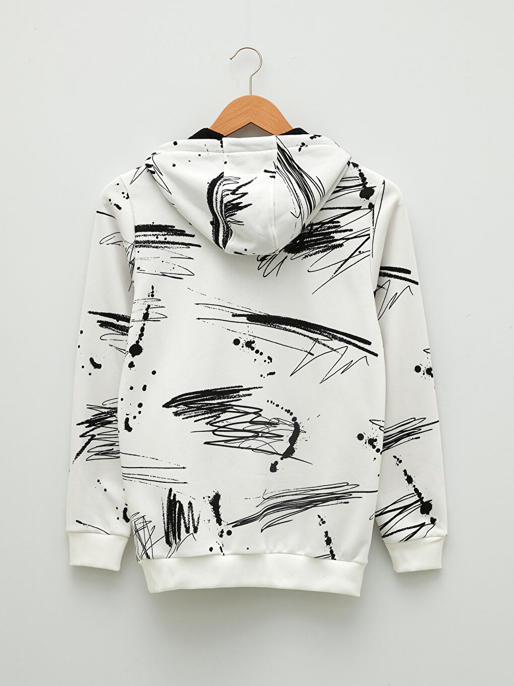 Long Sleeve Printed Men's Thick Hoodie-6