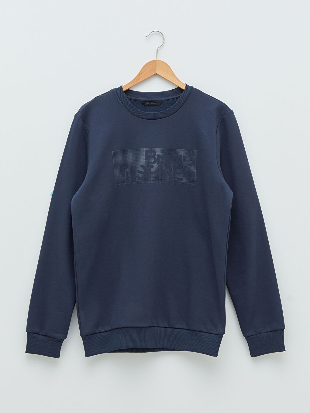 XSIDE Bisiklet Yaka Uzun Kollu Baskılı Kalın Erkek Kalın Sweatshirt -W1DT62Z8-HRZ