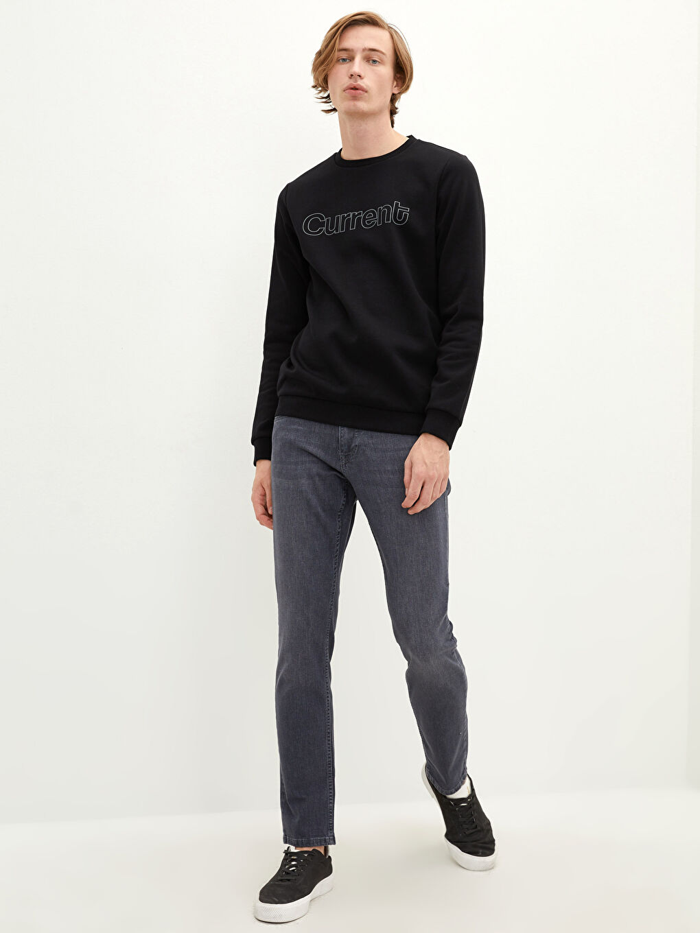 XSIDE Crew Neck Printed Men's Thick Sweatshirt -W1DT66Z8-CVL