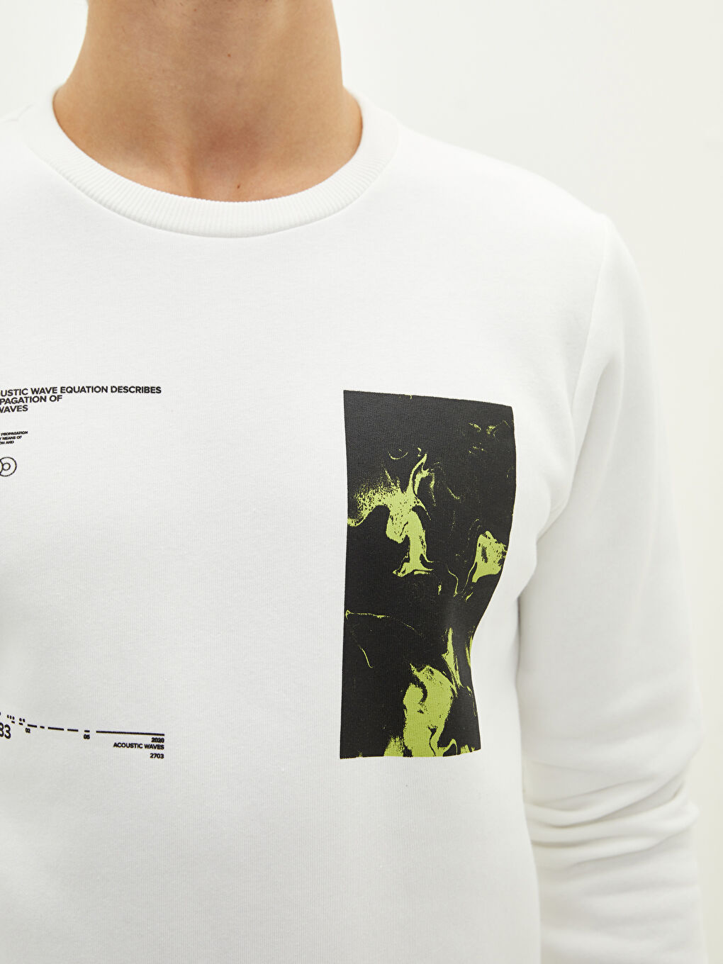 Свитшот Мужской Толстый С Принтом С Круглым Вырезом-3