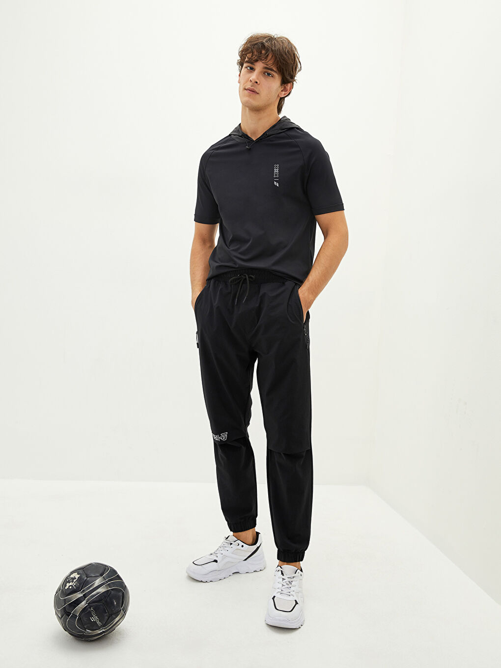 Siyah Slim Fit Erkek Spor Jogger Eşofman Altı-1