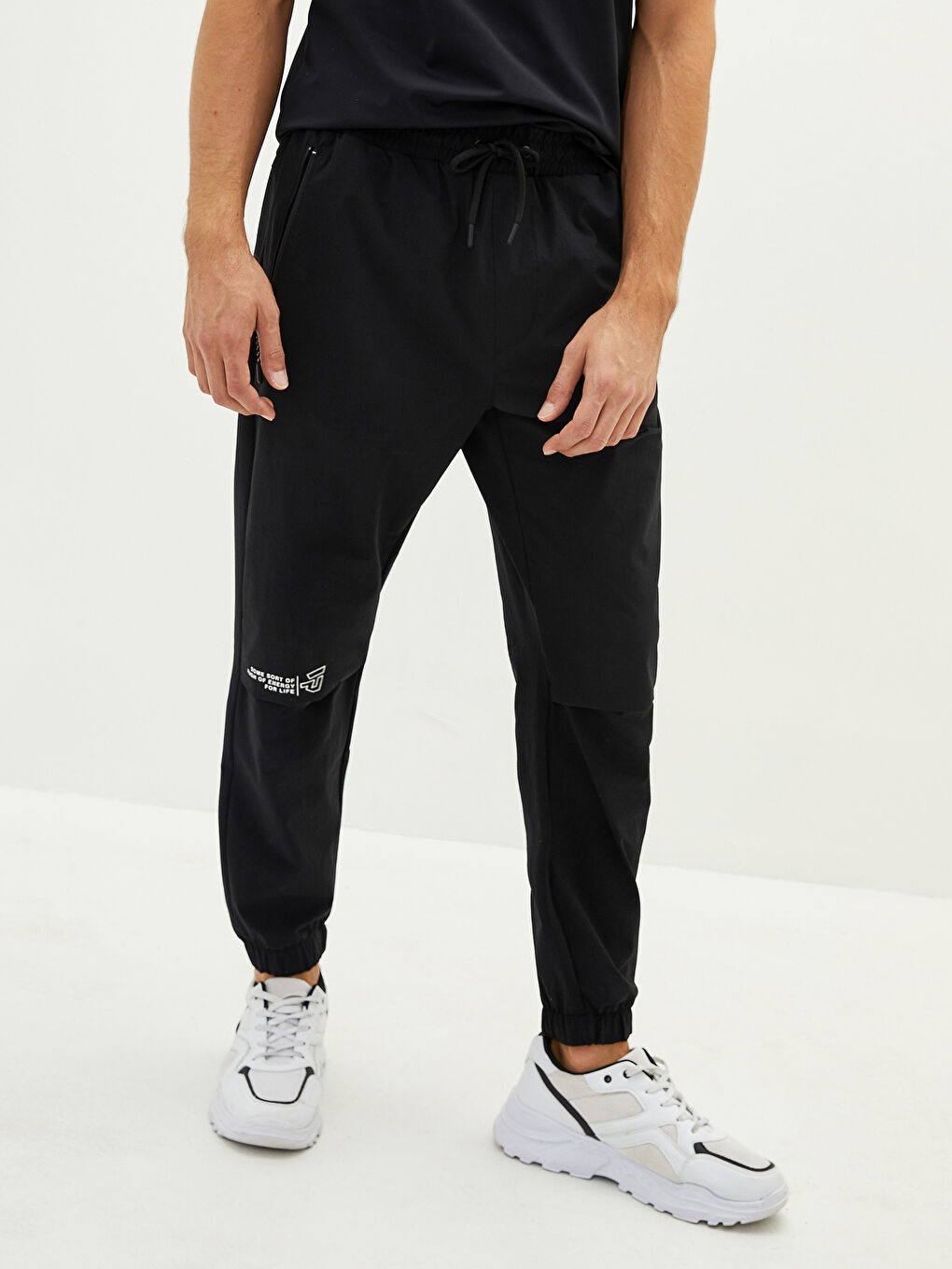 Siyah Slim Fit Erkek Spor Jogger Eşofman Altı-6