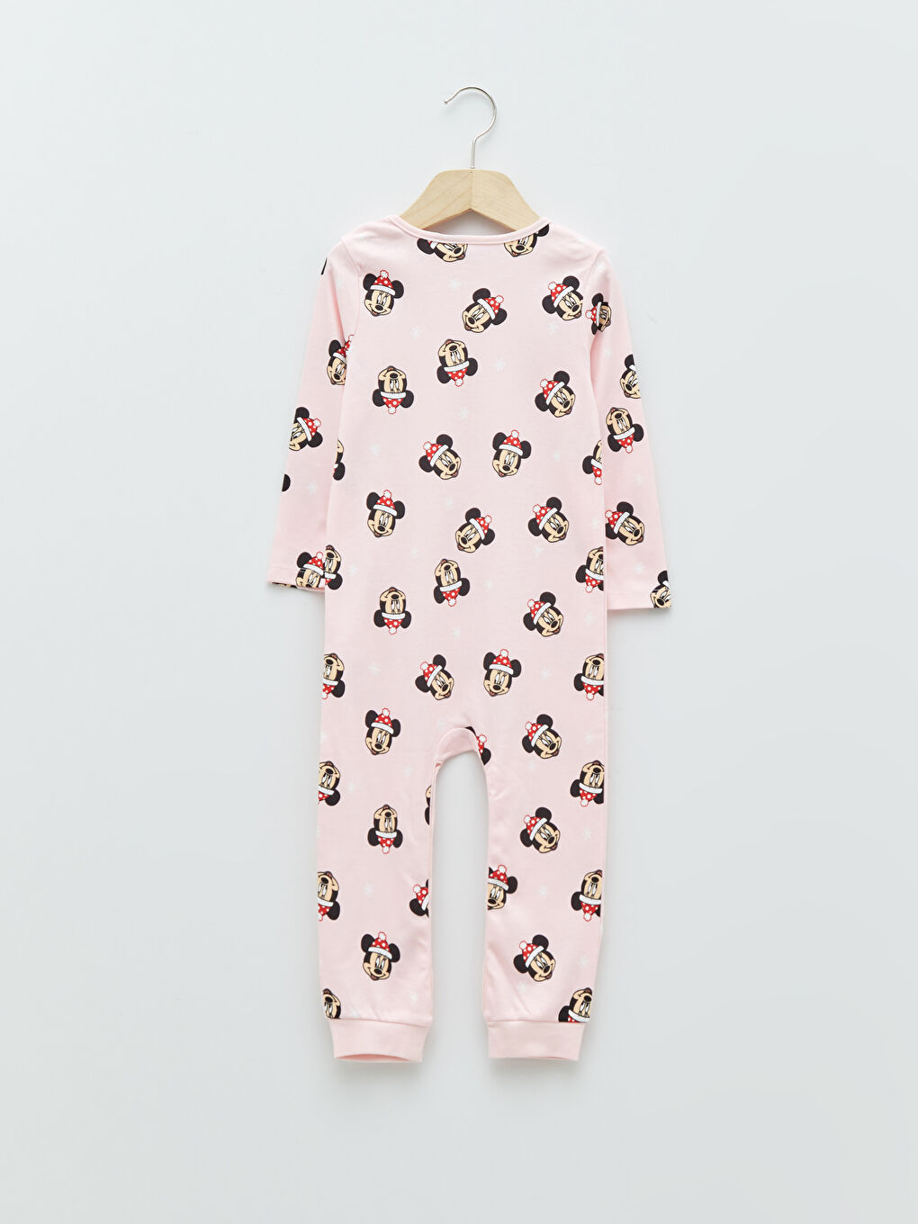 Crew Neck Long Sleeved Minnie Mouse Printed Cotton Baby Girl Rompers 2 Pack-4