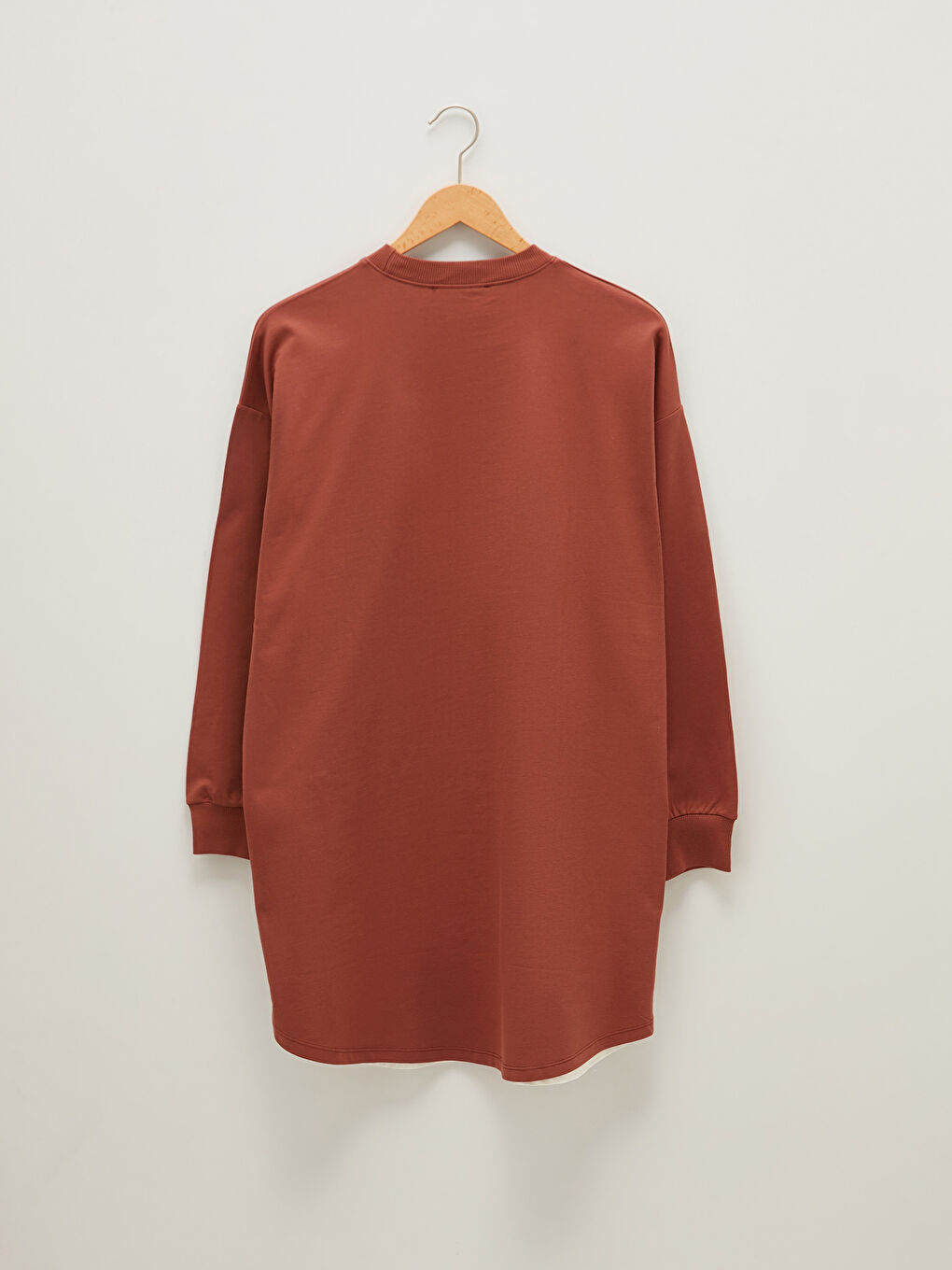 LCW Modest Crew Neck Plain Long Sleeve Women's Sweatshirt Tunic -W1DU86Z8-T5X