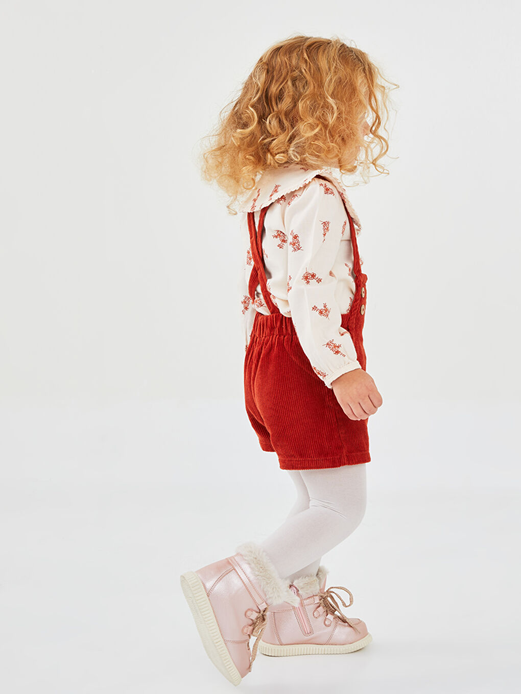 LCW baby Quadratischer Kragen Schlichte Latzhosen Baby Mädchen -W1DV21Z1-H5E