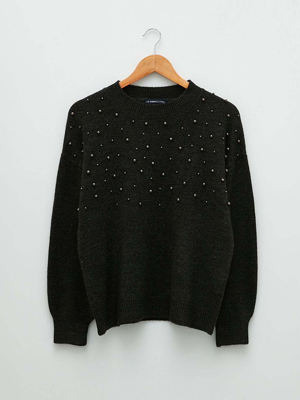 Crew Neck Embellished Women's Knitwear Sweater-7