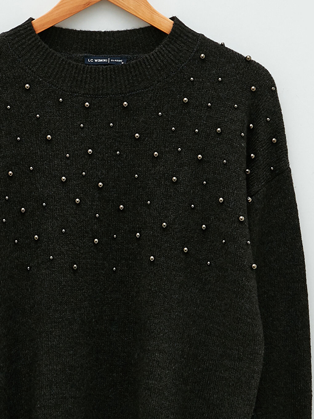 Crew Neck Embellished Women's Knitwear Sweater-9