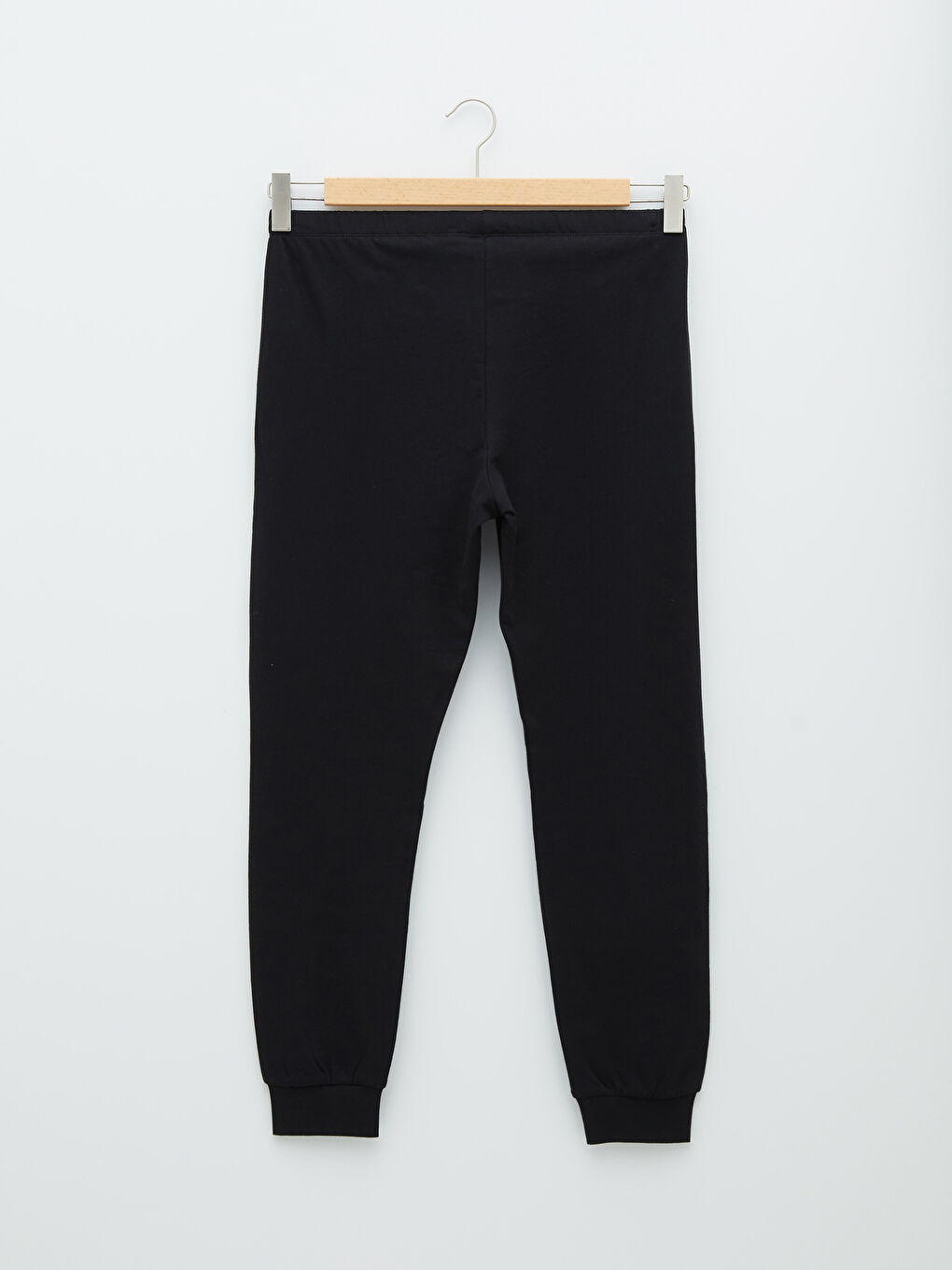 Siyah Bisiklet Yaka Nakışlı Uzun Kollu Kadın Pijama Takımı-9