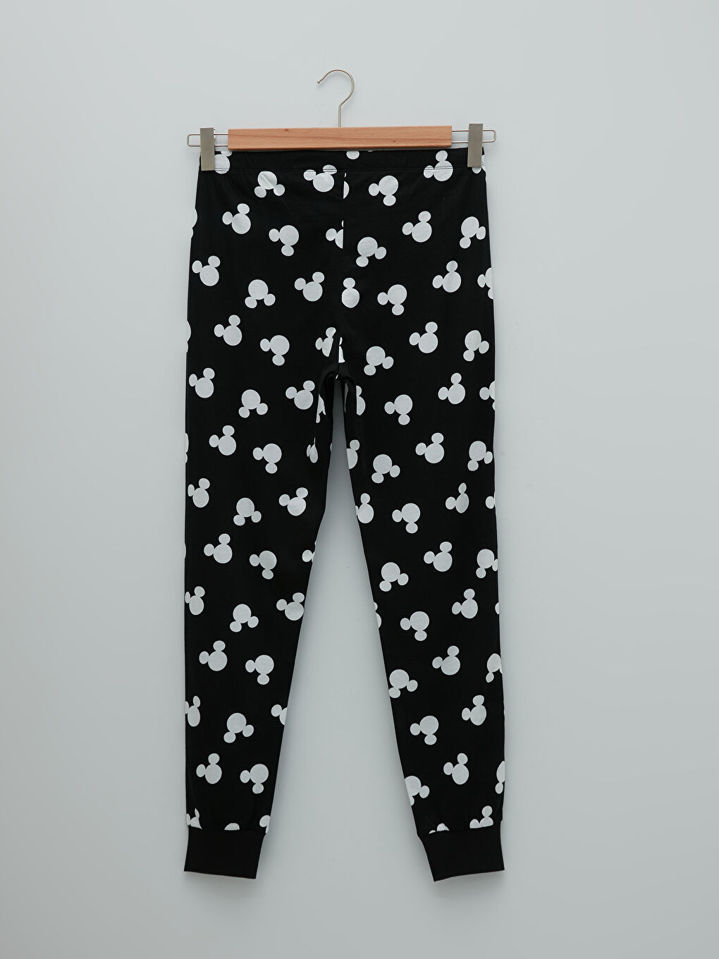Crew Neck Mickey Mouse Printed Long Sleeve Cotton Women's Pajama Set-9