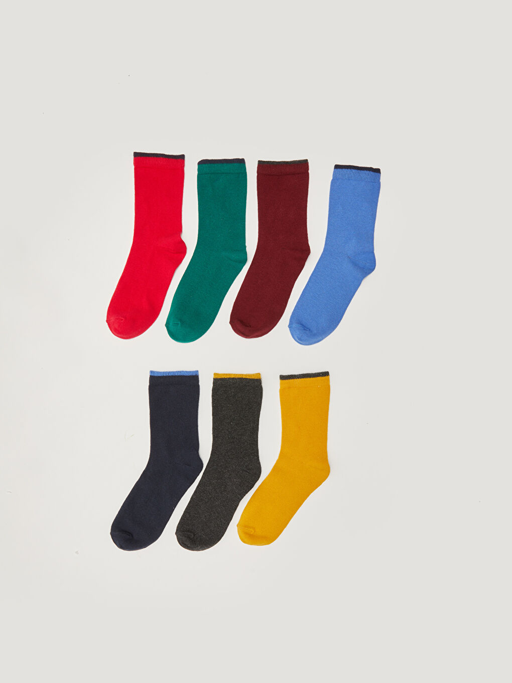 Karışık Basic Erkek Çocuk Soket Çorap 7'li-1