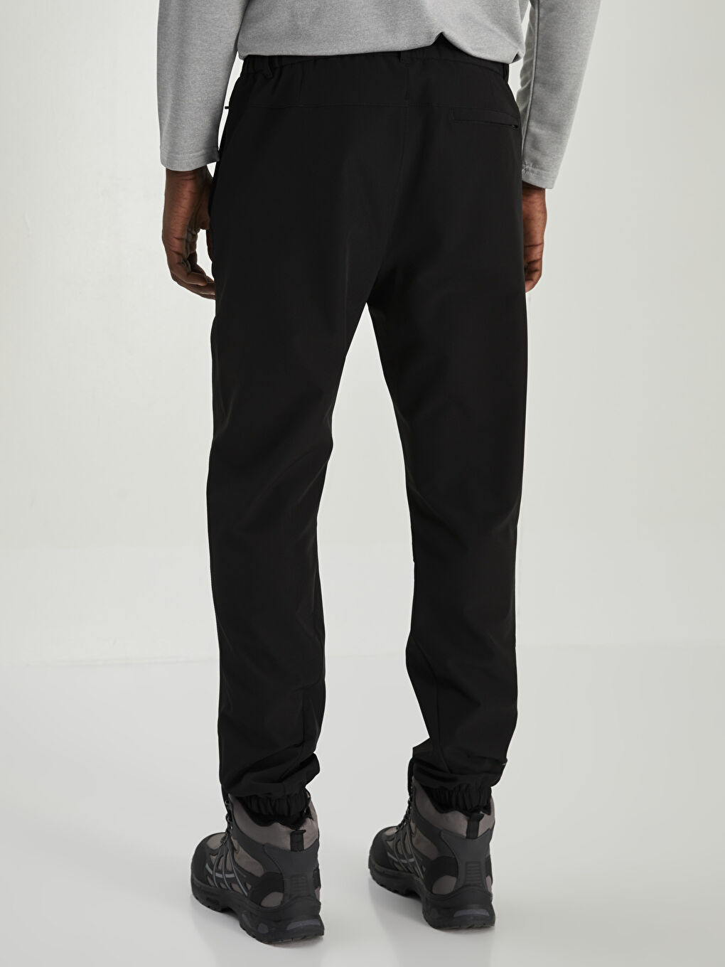 Siyah Standart Kalıp Erkek Pantolon-4