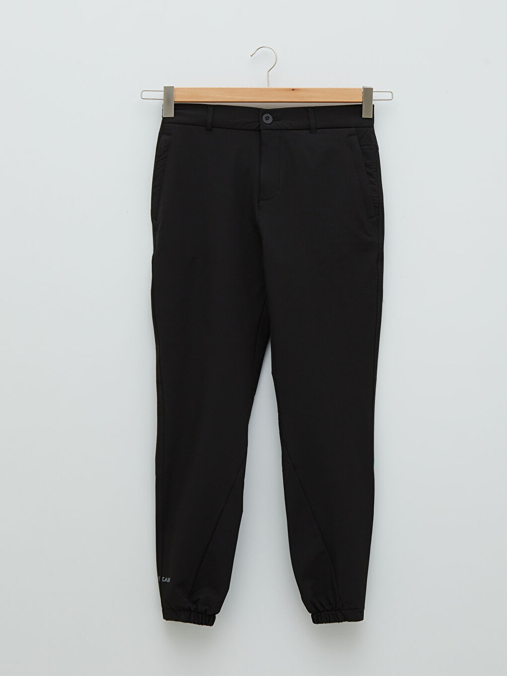 Siyah Standart Kalıp Erkek Pantolon-5