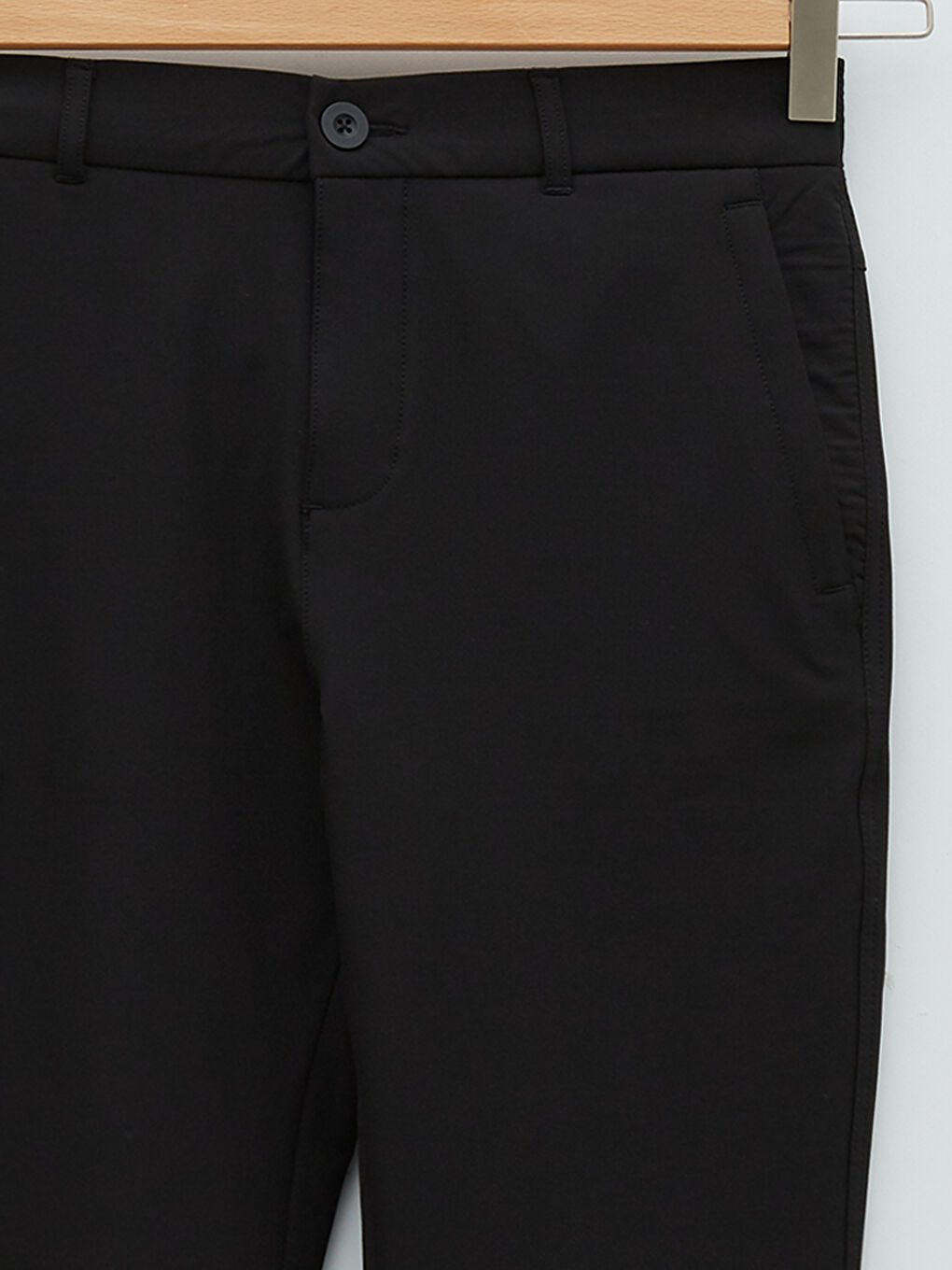 Siyah Standart Kalıp Erkek Pantolon-7