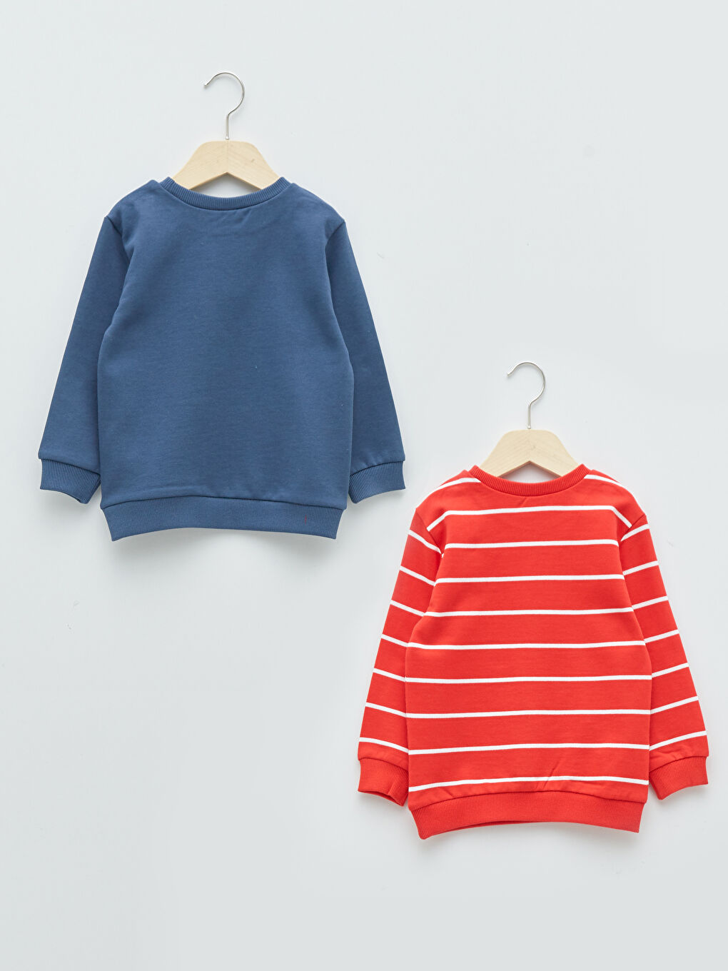 İndigo Bisiklet Yaka Baskılı Uzun Kollu Erkek Bebek Sweatshirt 2'li-1