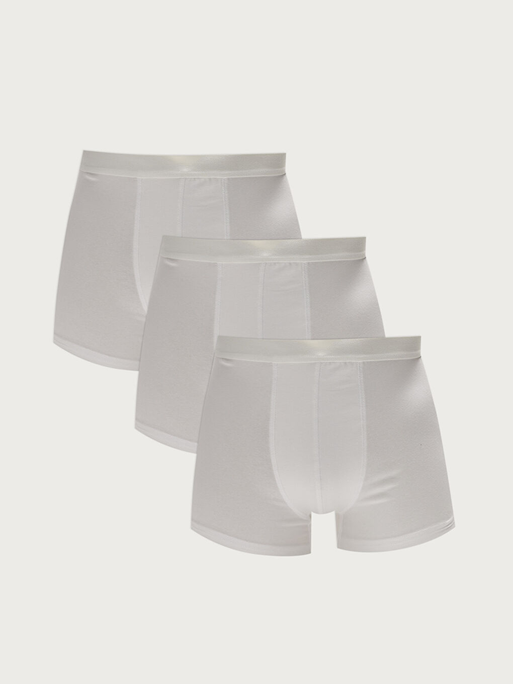 سراويل بوكسر قطن مطاطي بقصة عادية للرجال - ٣ قطع