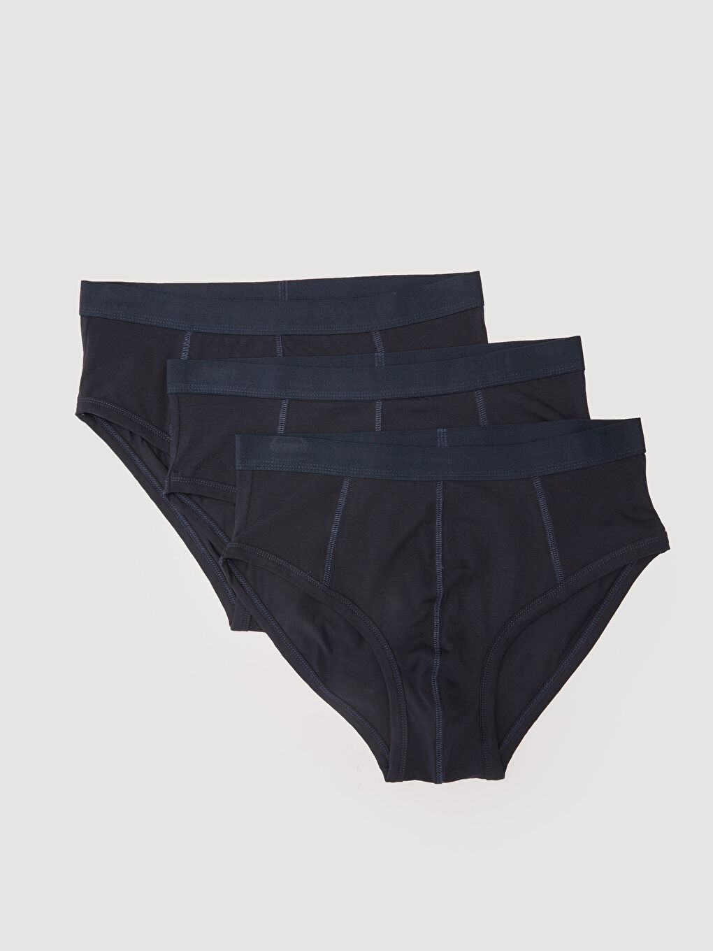 Standard Size Cotton Flexible Men's Slip Briefs 3-pack