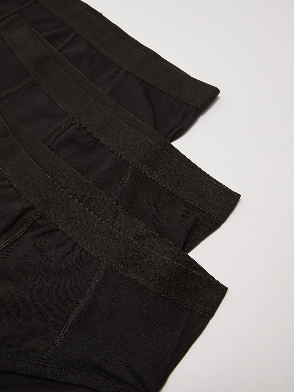 Siyah Standart Kalıp Pamuklu Esnek Erkek Slip Külot 3'lü-1