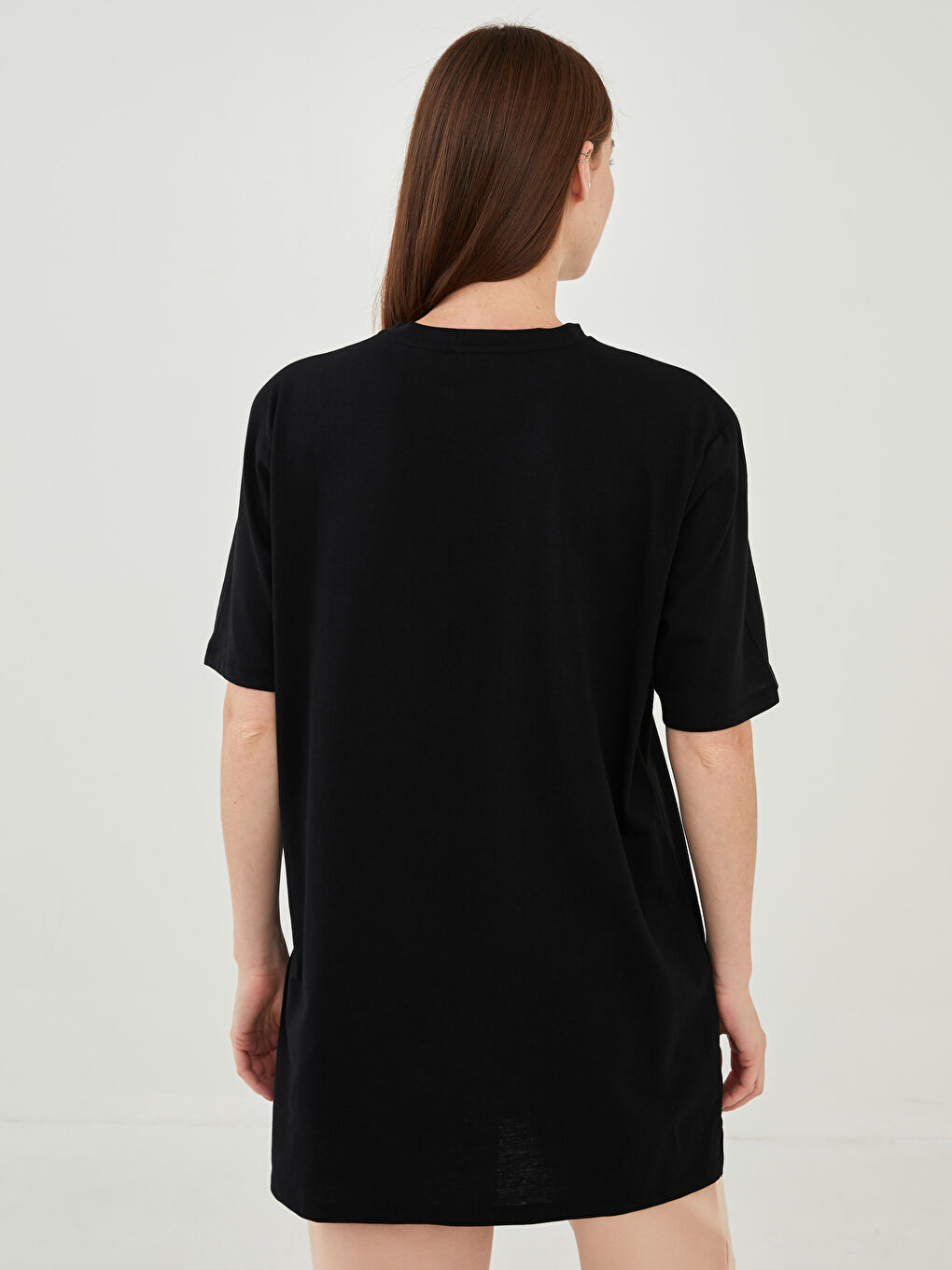 Туника с круглым вырезом, с принтом, с коротким рукавом для женщин-5