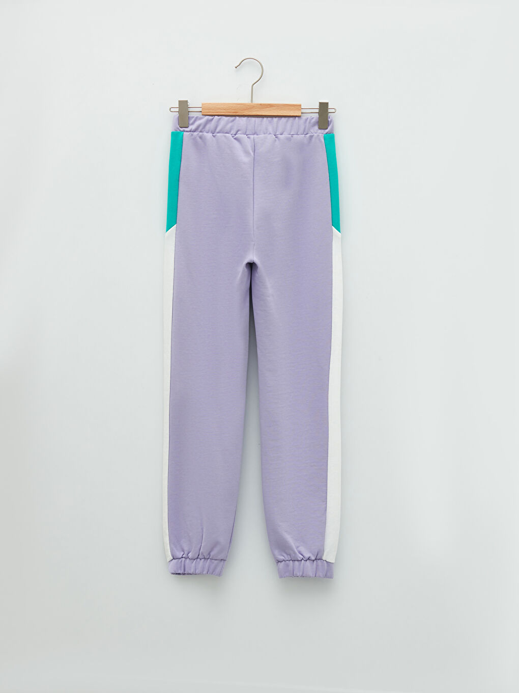 Elastic Waist Color-Blocked Girl Jogger Sweatpants-1