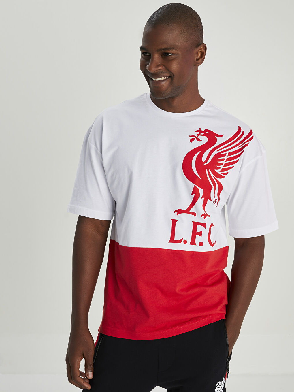 Crew Neck Short Sleeve Liverpool Printed Men's Fan T-Shirt