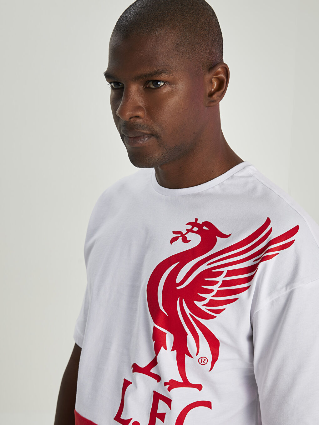 Crew Neck Short Sleeve Liverpool Printed Men's Fan T-Shirt-3