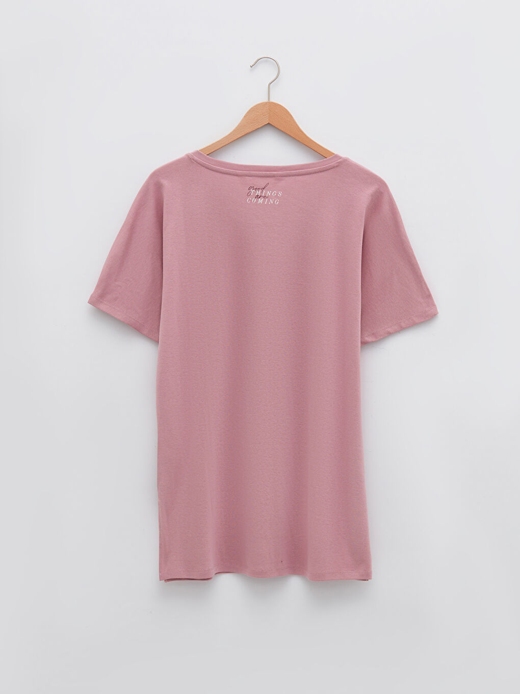 Lila Bisiklet Yaka Düz Kısa Kollu Pamuklu Kadın Pijama Takımı-7